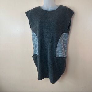 THML Charcoal Gray Sleeveless Sheath Sweater Dress Women S